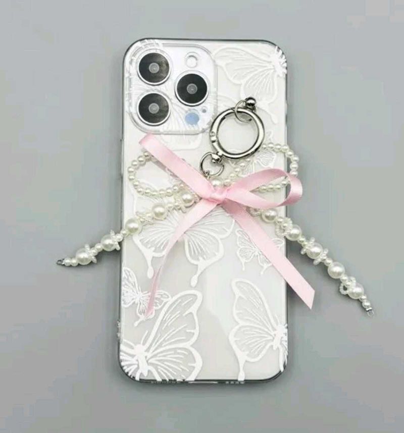 Butterfly iPhone 8 Case w/ Pearl Charm