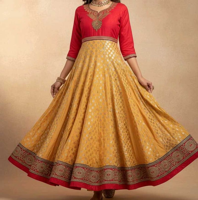 Elegant Ethnic Haldi Gown