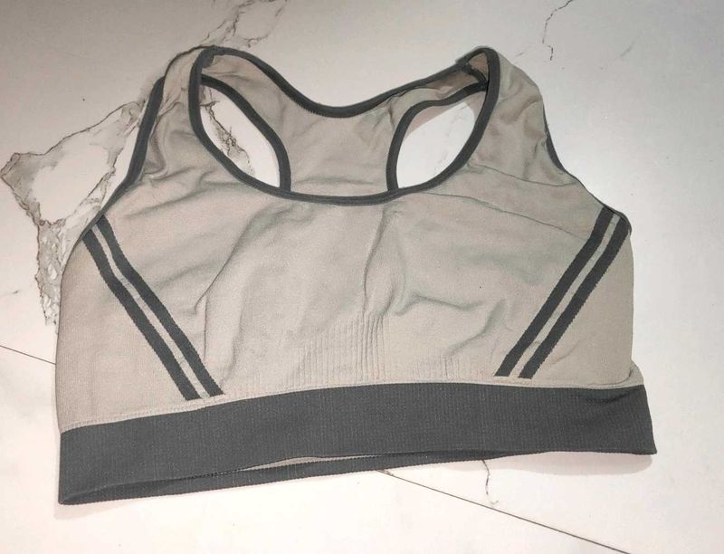 Gray Sports Bra