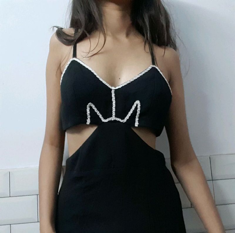Black Dress with embroidery