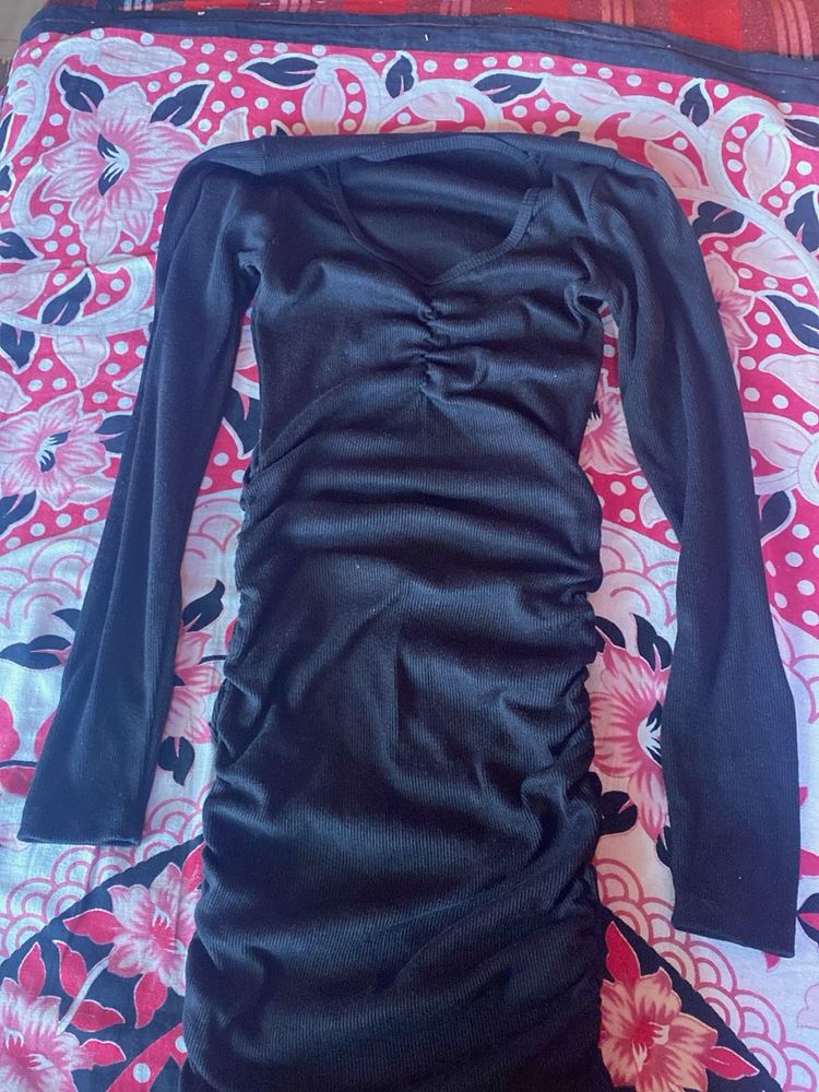 Black Bodycon Long Sleeve Dress