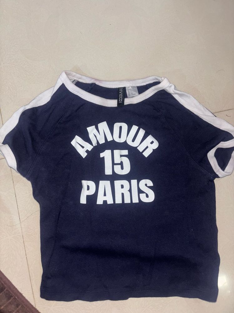 Divided Amour Paris Crop-Top