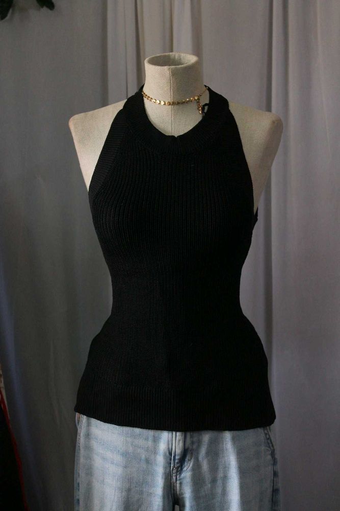 Black Halter Top