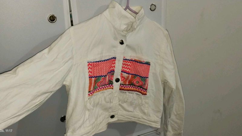 Boho Embroidered Denim Jacket