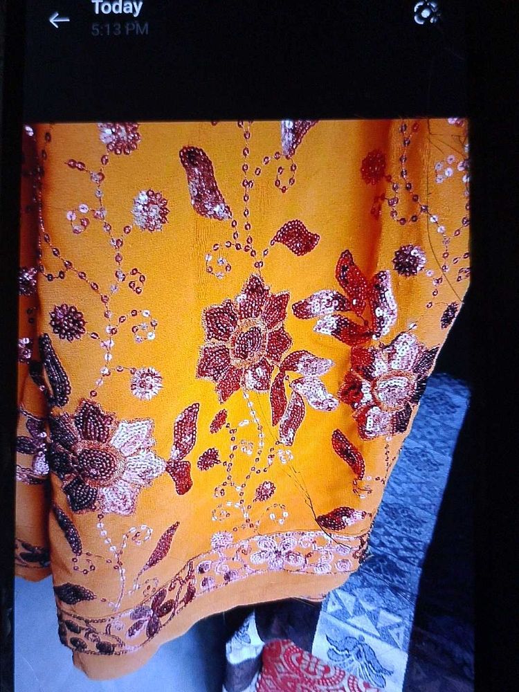 Sequence Work Saree.Unused