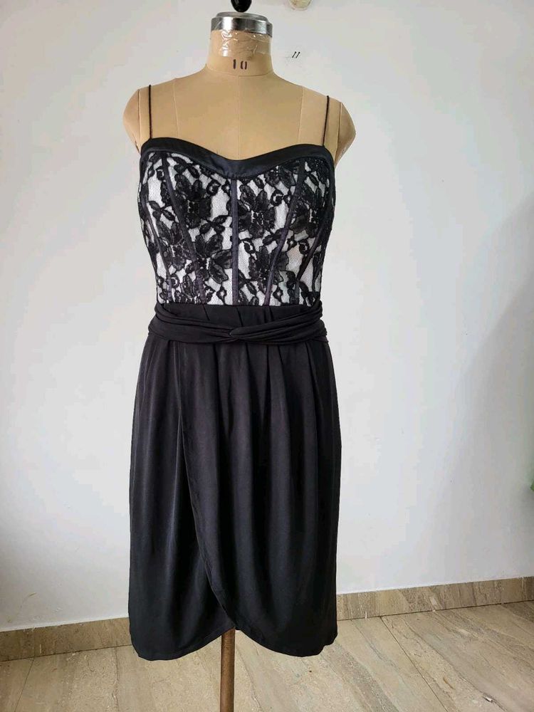 Lace Bustier Cocktail Dress