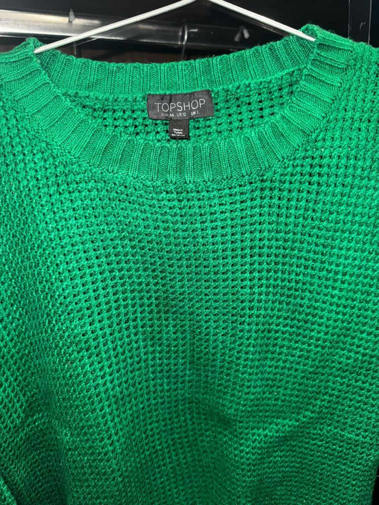 Dark Green Knitted Sweater For Women From Topshop