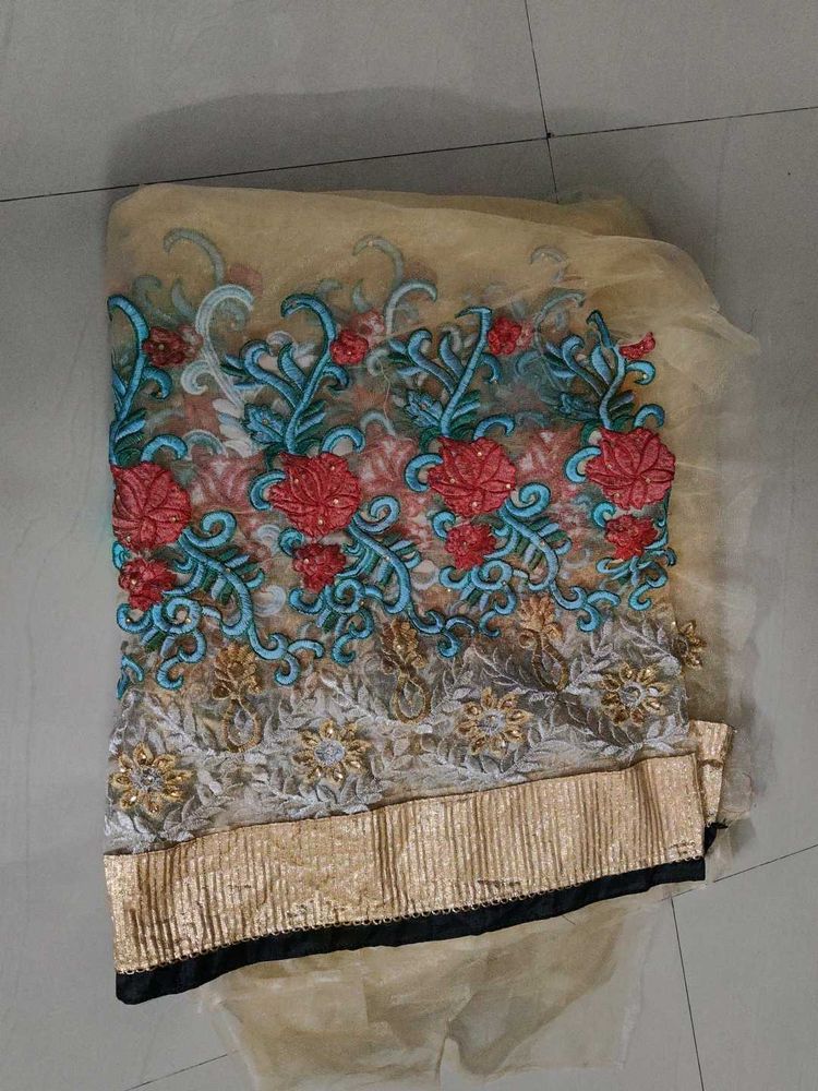 Organza heavy embroidery dupatta Brand New