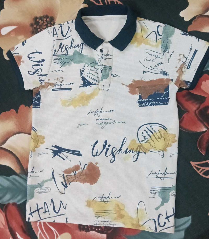 Stylish Graphic Print Polo Shirt