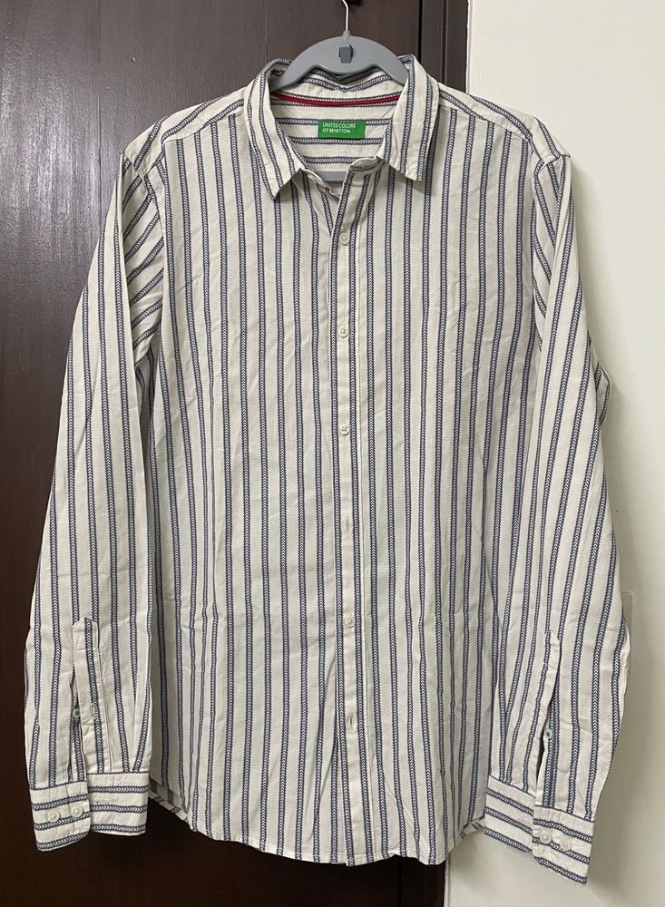 Striped Benetton Shirt - Casual Style