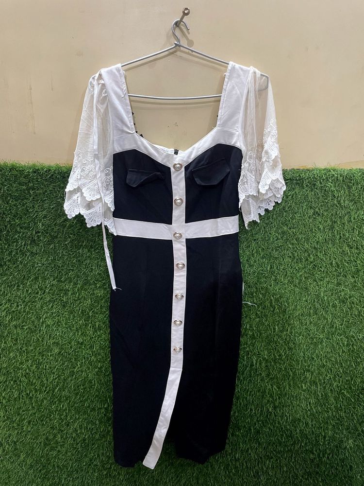 CHANEL EMBELLISHED BODYCON DRESS
