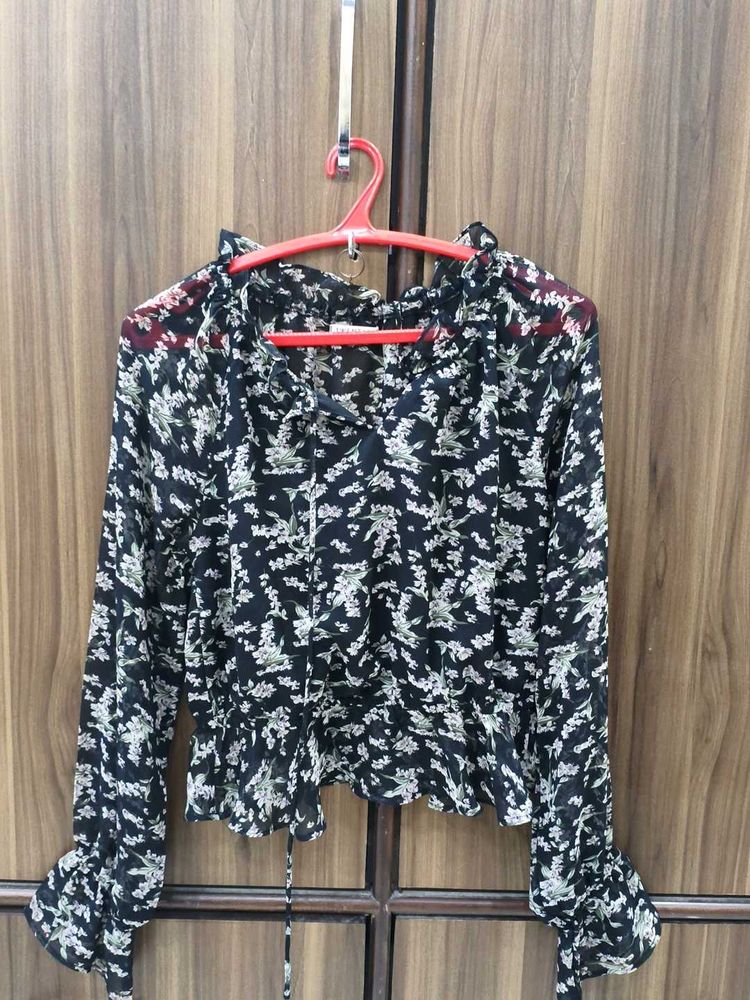 Floral Print Long Sleeve Top