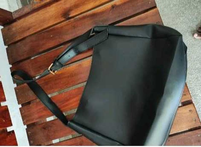 Black Leather Shoulder Bag