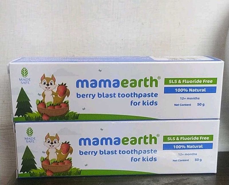 Mamaearth Berry Blast Toothpaste For Kids Pack 2