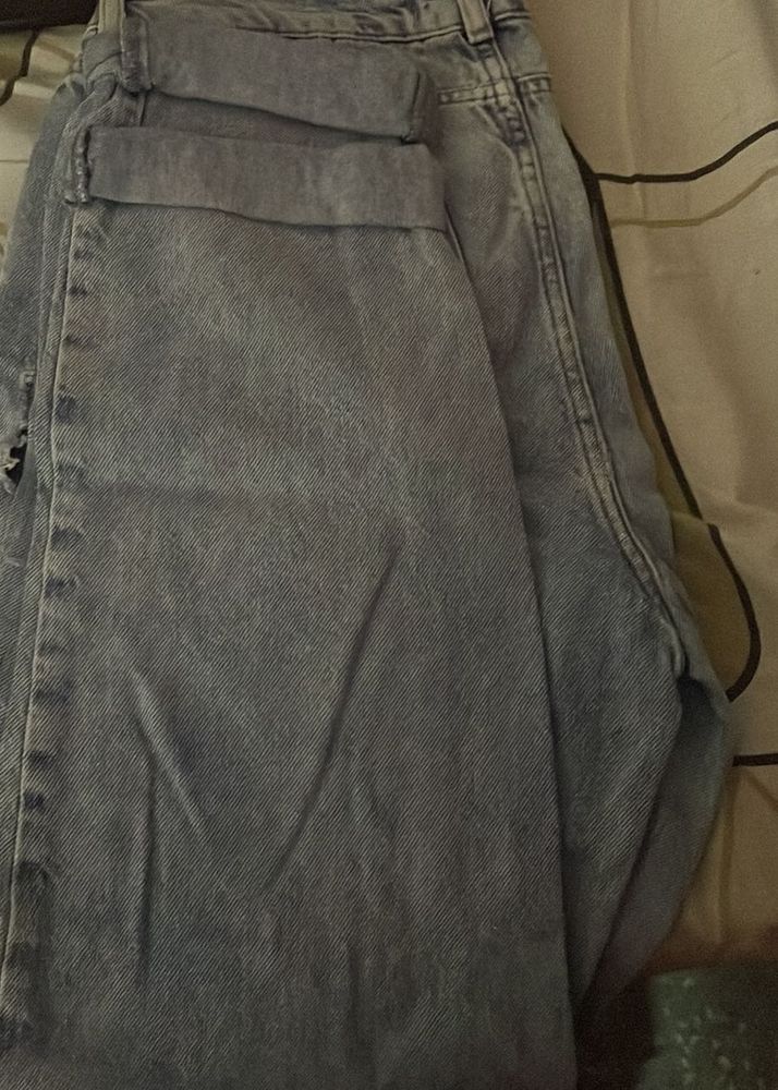 Blue Torn Jeans And Anouk Co Ord Set