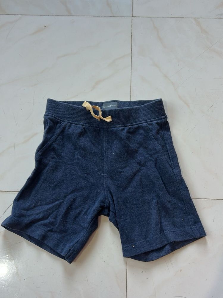Boys Blue Cotton Shorts