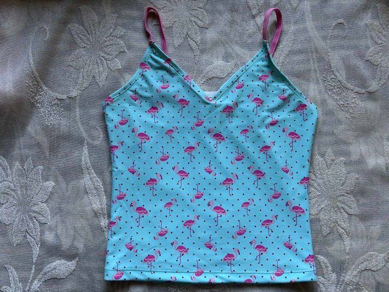 Playful Flamingo Aqua Cami Top