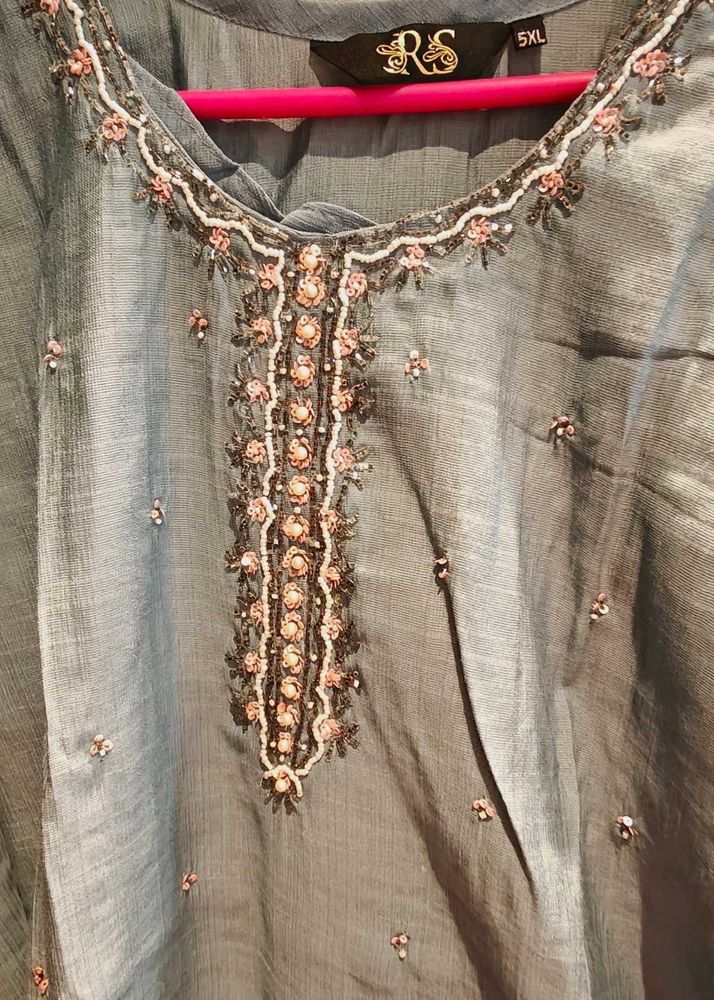 Embroidered Partywear Kurta Set