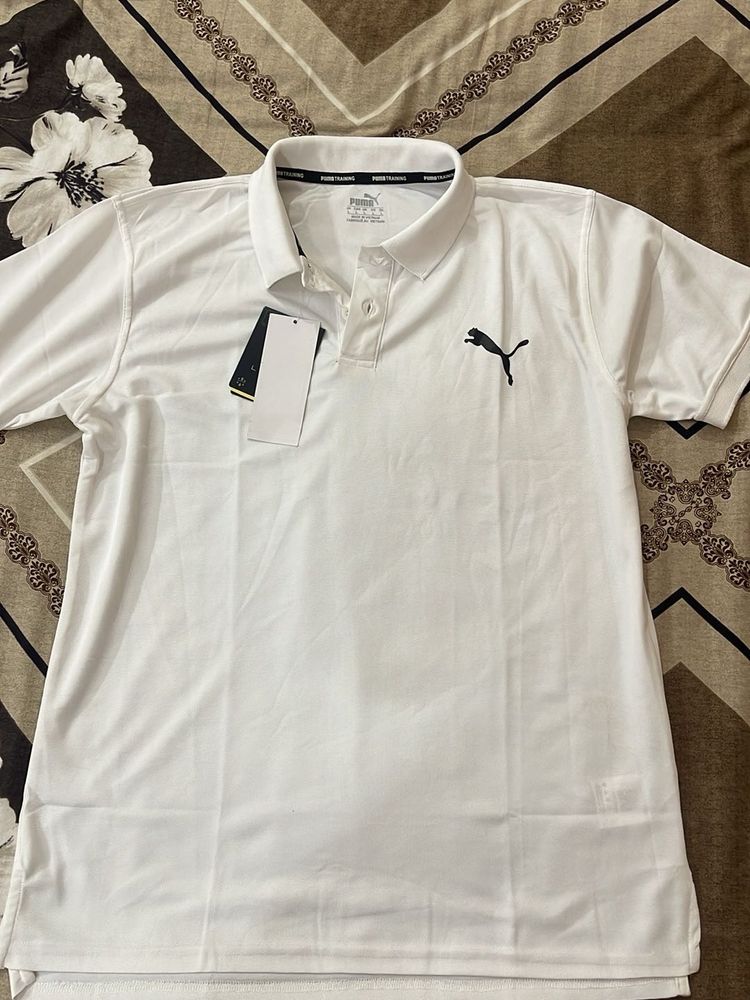 Puma White Polo Shirt