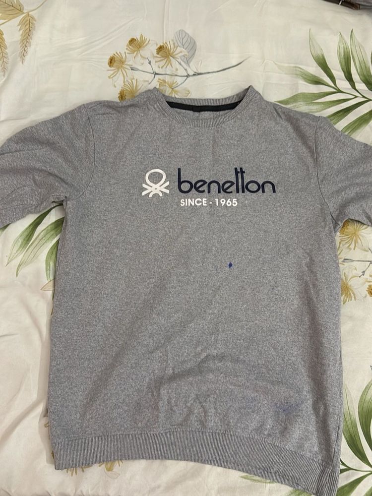 Benetton Grey Sweatshirt