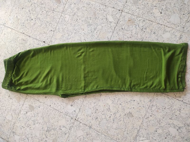 Green Palazzos Super Soft Material Ans Size 36