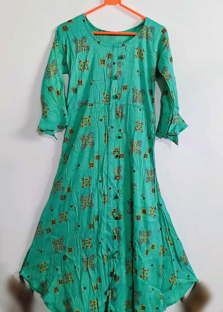 Green Printed Kurti