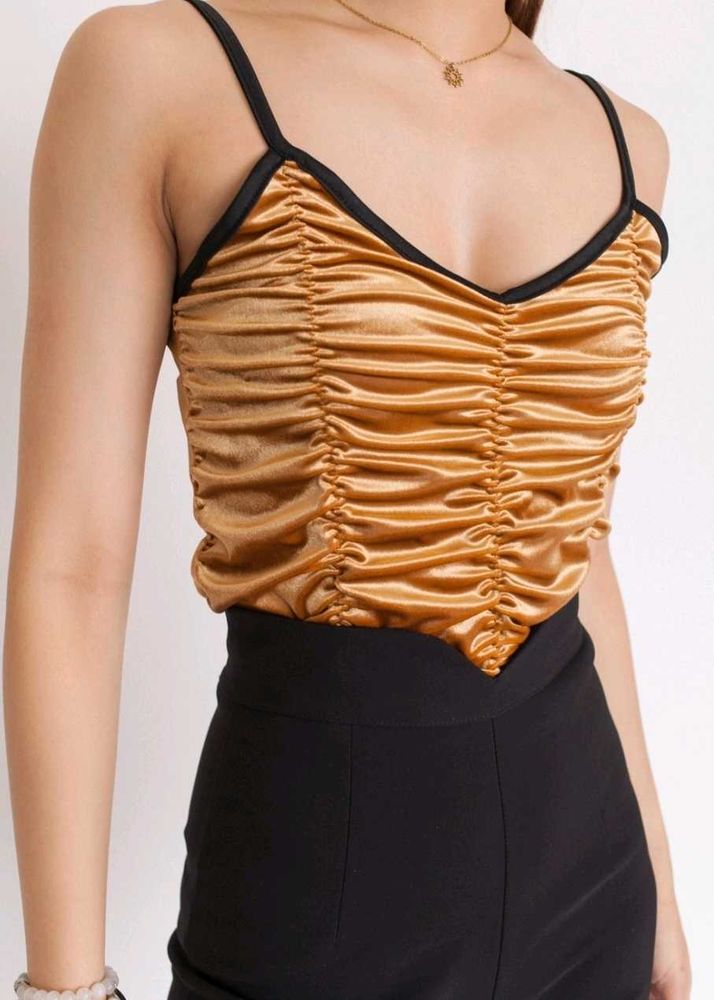 Ruched Sequin Top