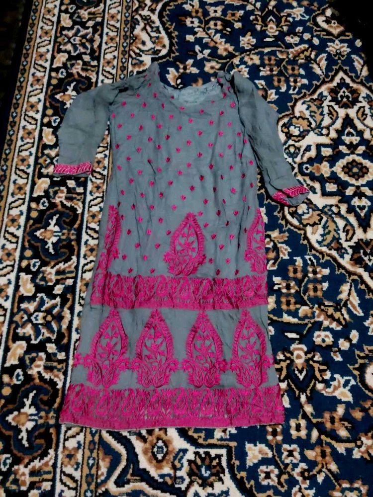 Elegant Grey &amp; Pink suit set