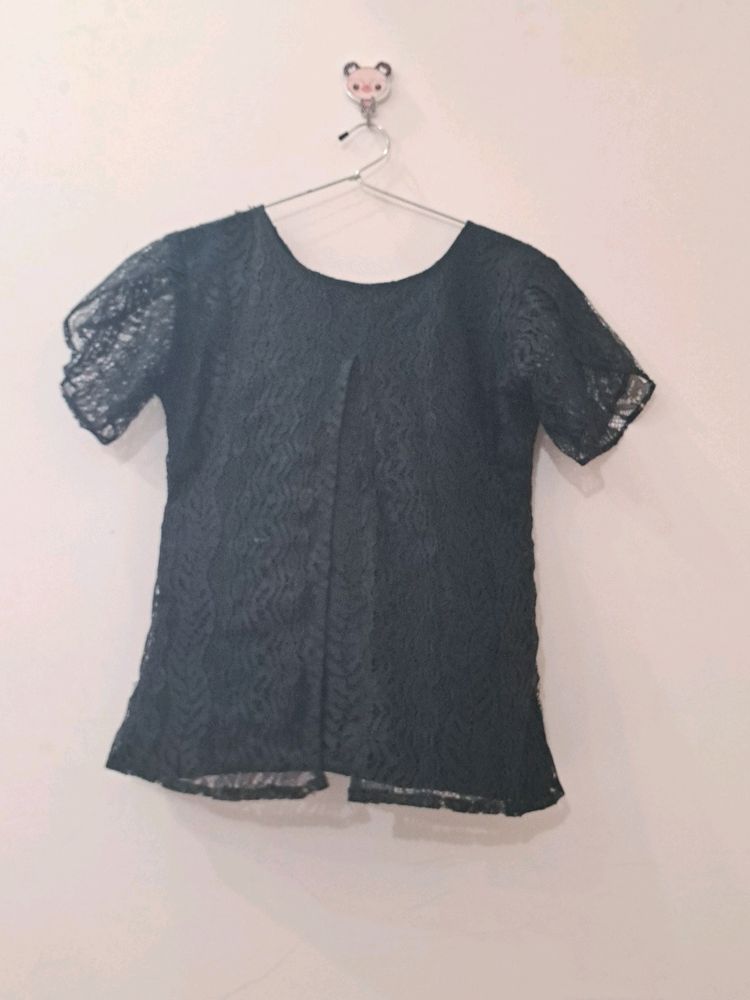 Black Net Top used only twice.