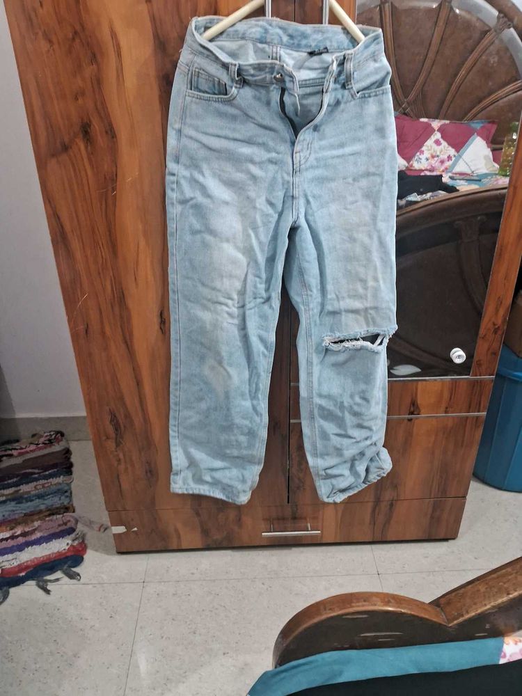 Ripped Light Wash Jeans