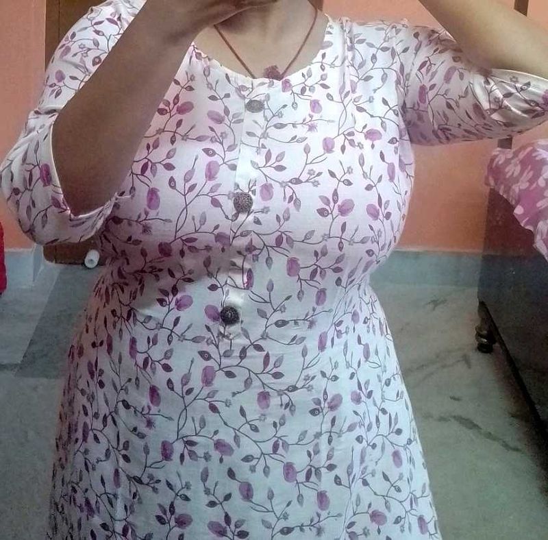 Floral Print Kurta