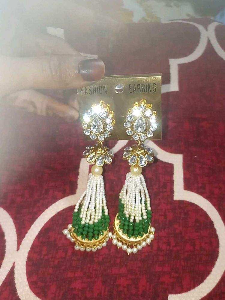 Elegant Beaded Tassel Earrings
