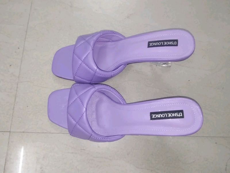 Purple Transparent Heels