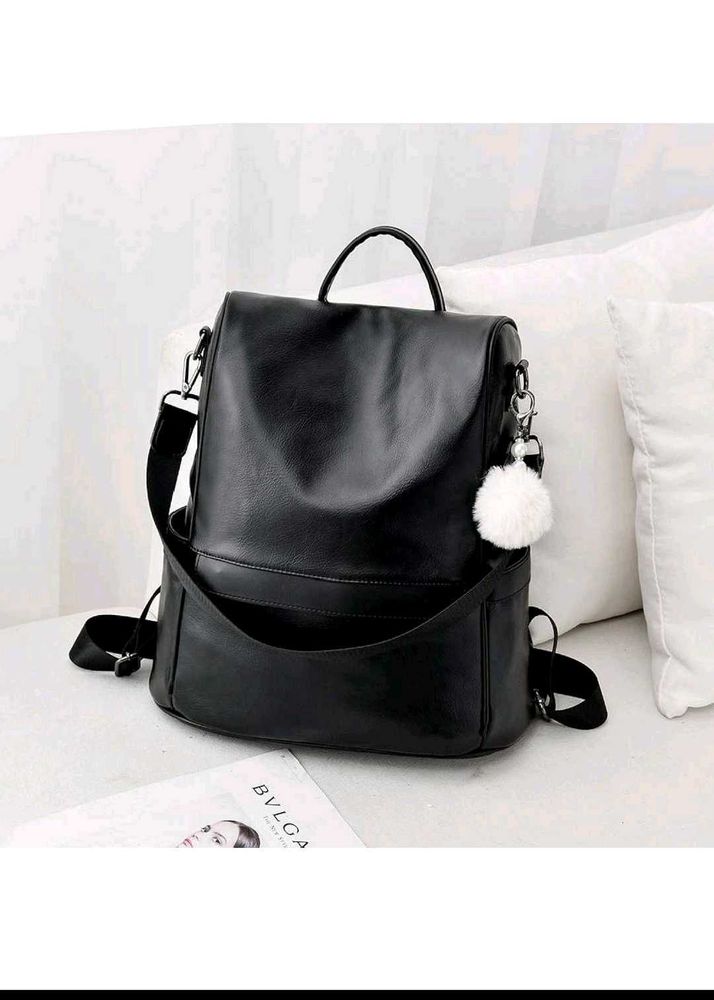🎒Anti-Theft Chic Black Convertible Backpack
