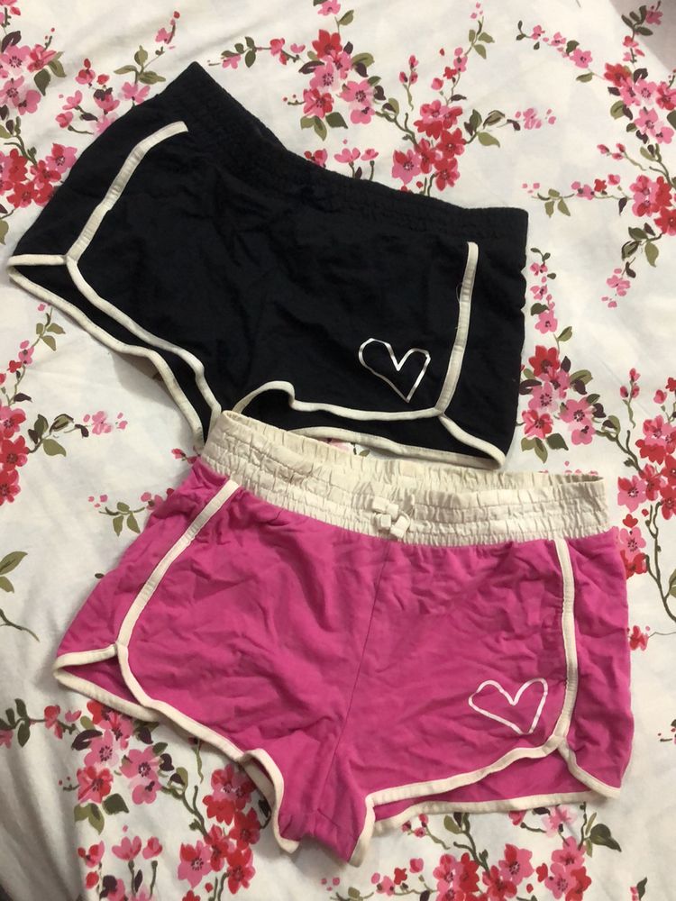 Black And Pink Shorts For Girls Waist 28 Incjes