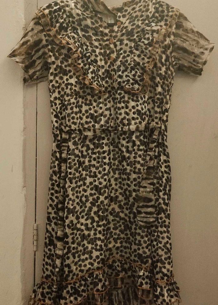 Vintage Animal Print Dress