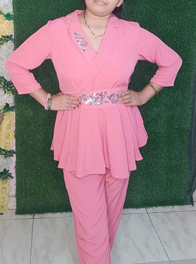 Peach Colour Cordset