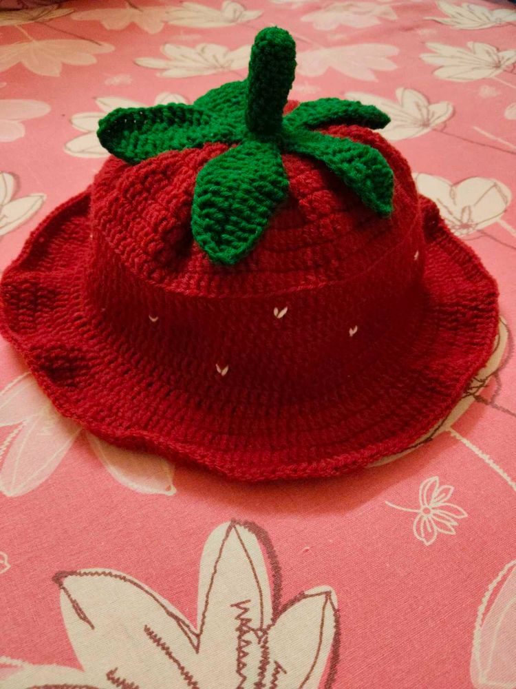 Strawberry Crochet Hat 🍓✨