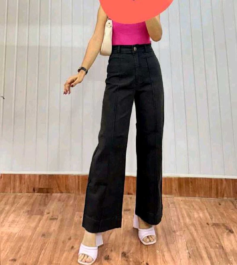 Black Wide Leg Trousers