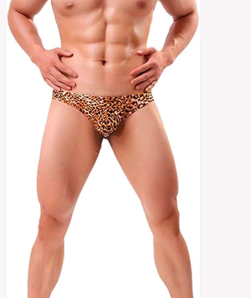 unique Leopard Print seperate pouch brief