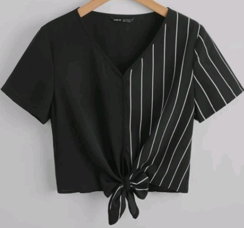 black and White Crop Top