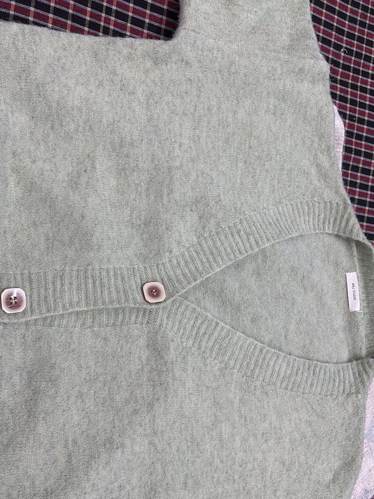 Mint Green Knit Cardigan