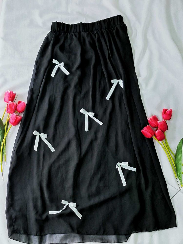 Black Coquette Ribbon Skirt 🎀
