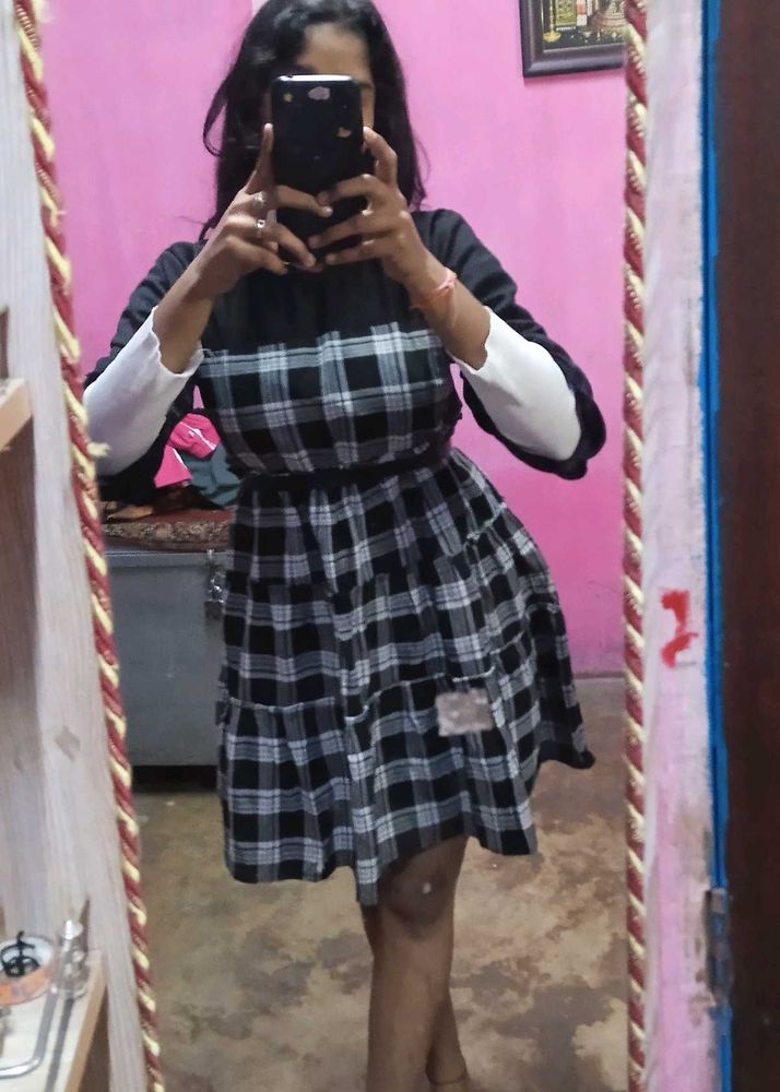 Plaid Mini Dress