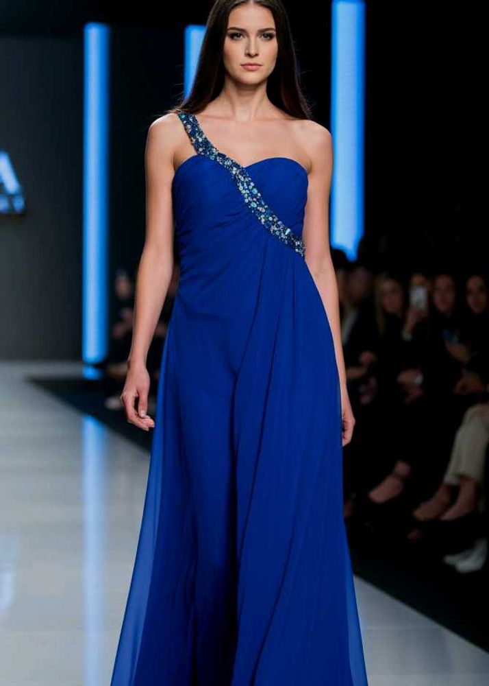 Elegant Blue Party Dress
