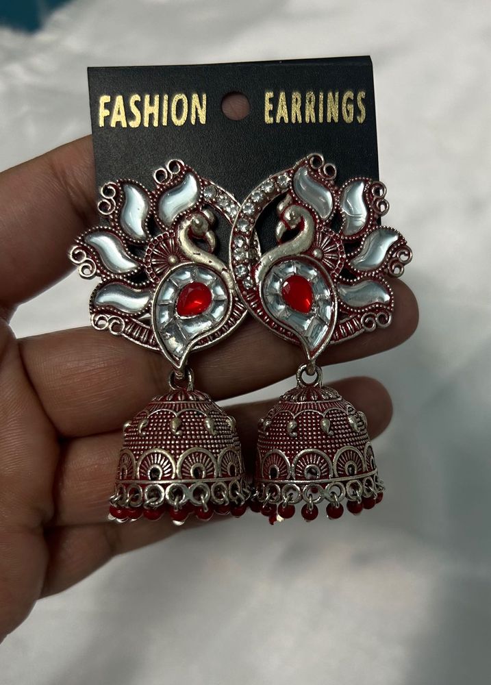 brand new Peacock Jhumka Earrings