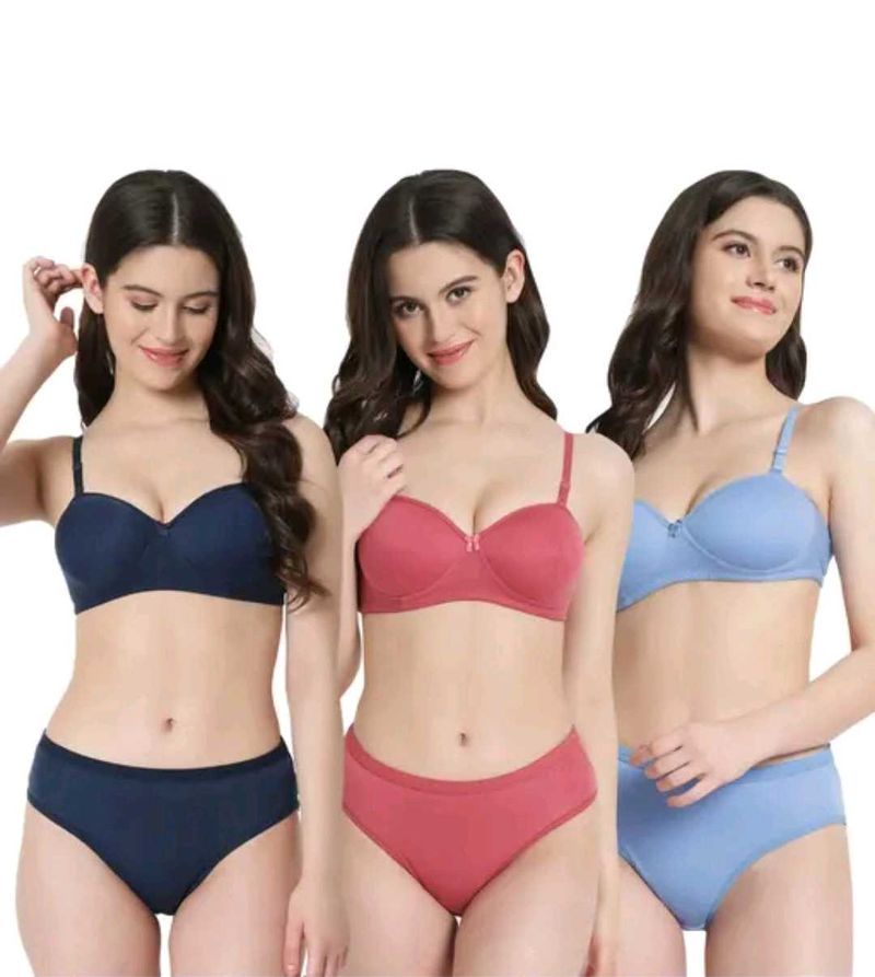 Combo Of 3 New Cotton Padded Bra Set❗Fixed PRICE❗