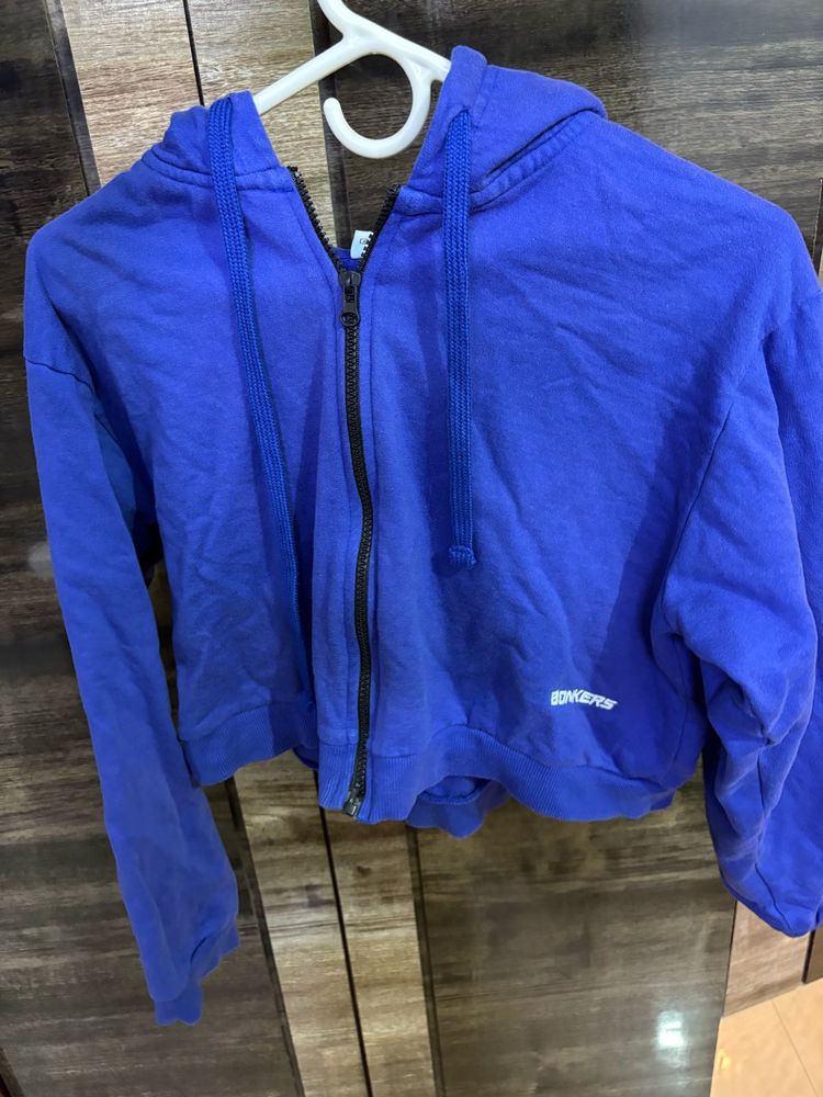 Blue Bonkers Zip-Up Hoodie
