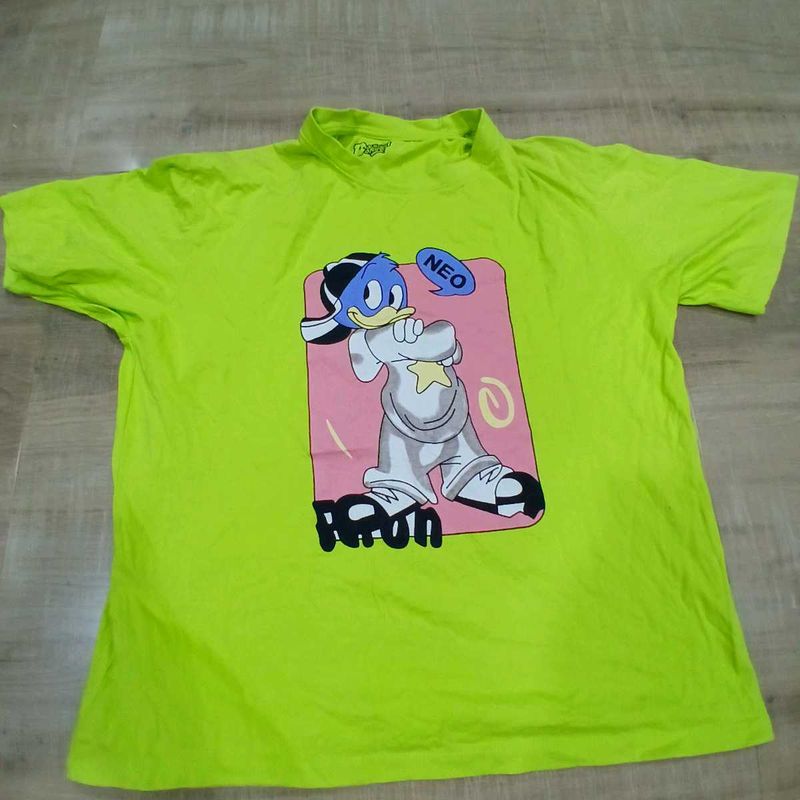 Neon Cartoon Graphic Tee