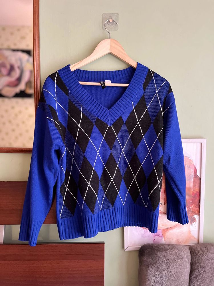 ARGYLE PRINT PULLOVER- H&amp;M